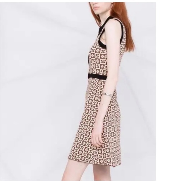 Sandro Knit Logo Shift Shirt Dress - Picture 8 of 15